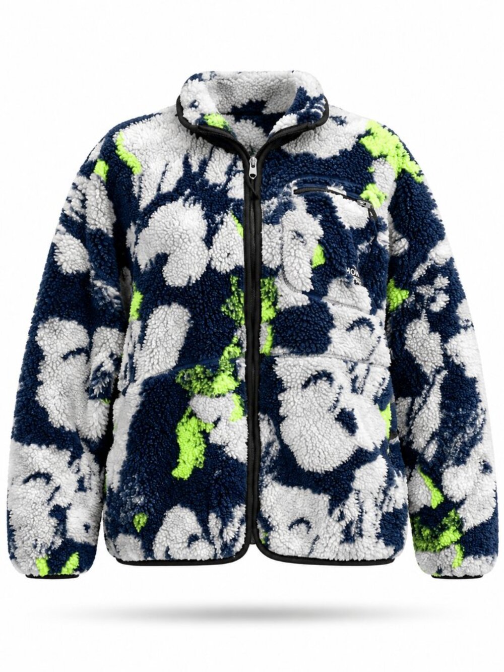 The North Face Women's Extreme Pile Full-Zip Summit Navy Floral Jacket Size 3X